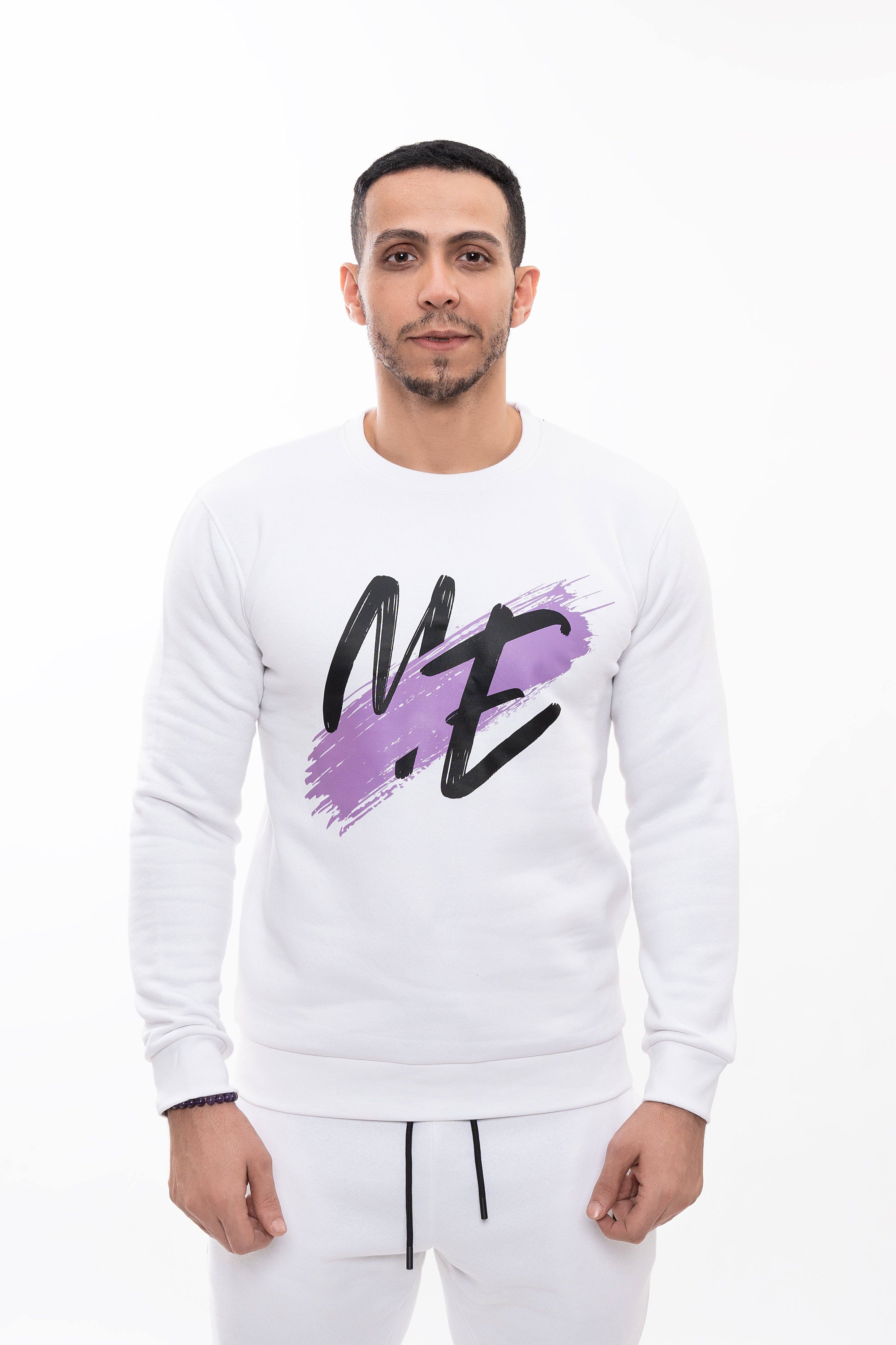 White ME Brushstroke Sweatshirt