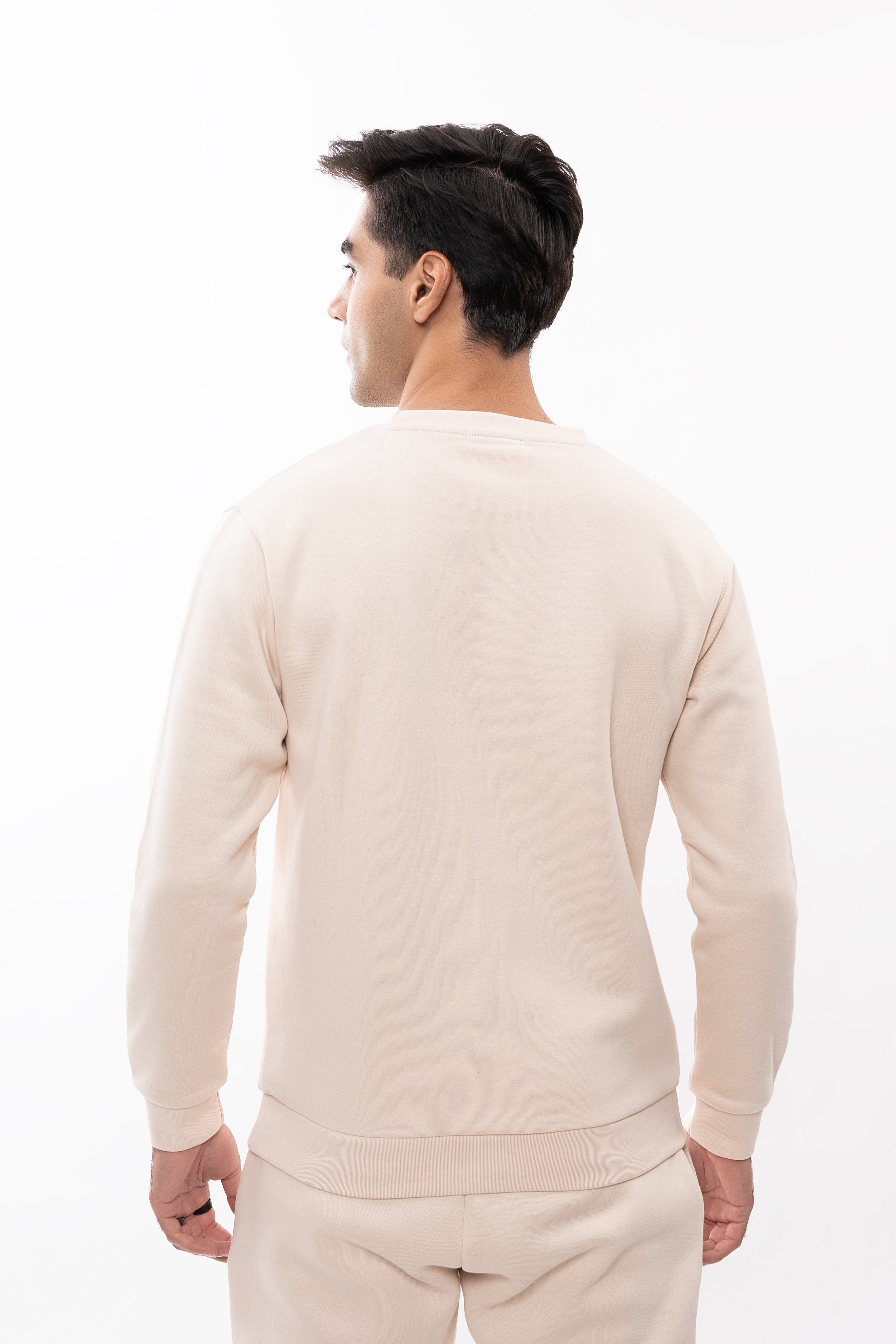 Sand Geometric Attireium Sweatshirt