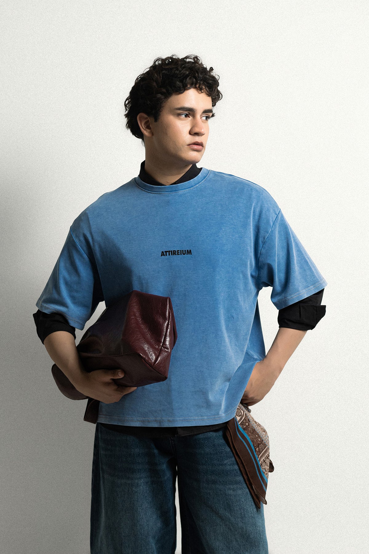 Washed Blue Acid Wash T-Shirt