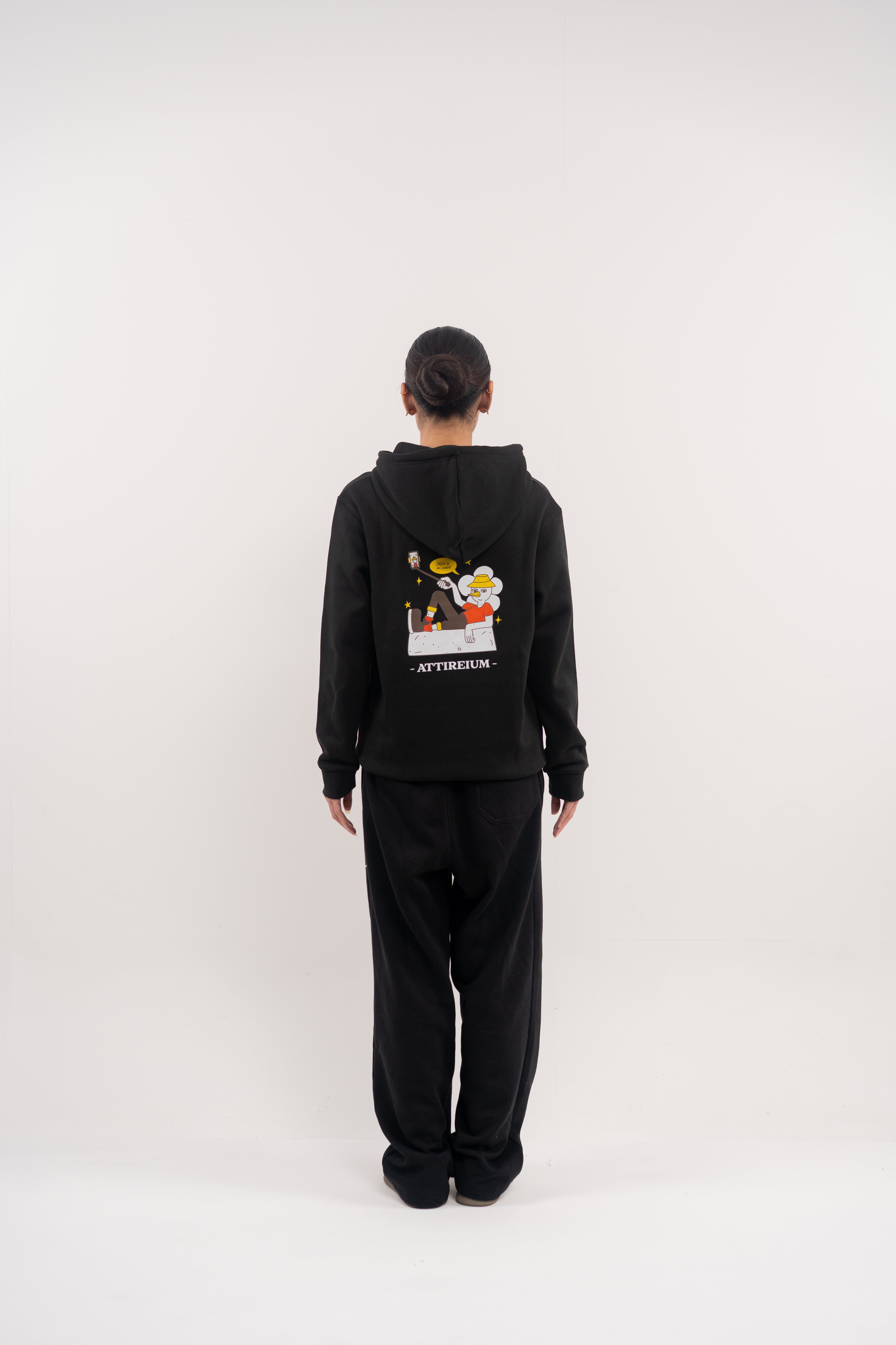 Black Fleece Hoodie – Duck Selfie Edition
