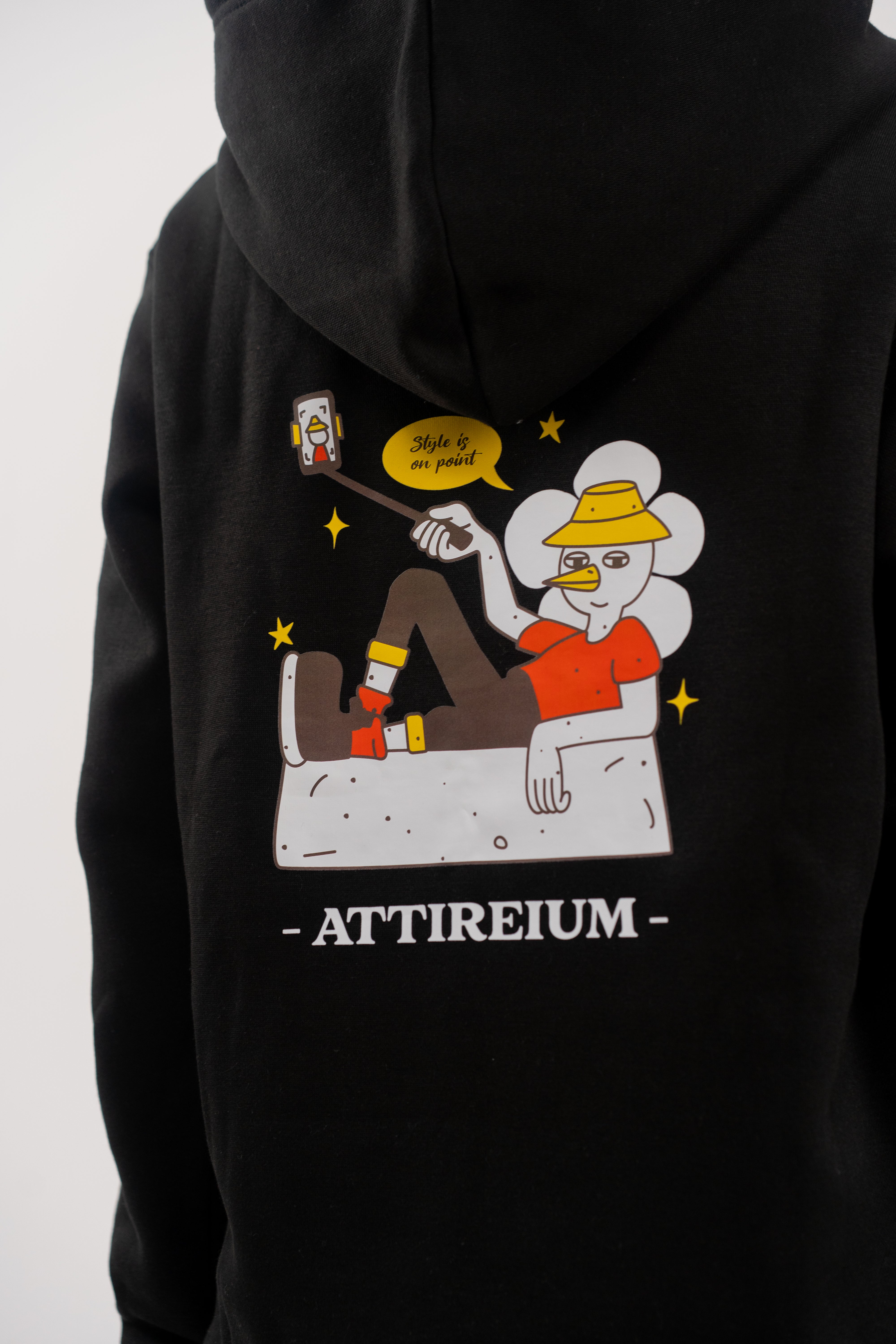 Black Fleece Hoodie – Duck Selfie Edition