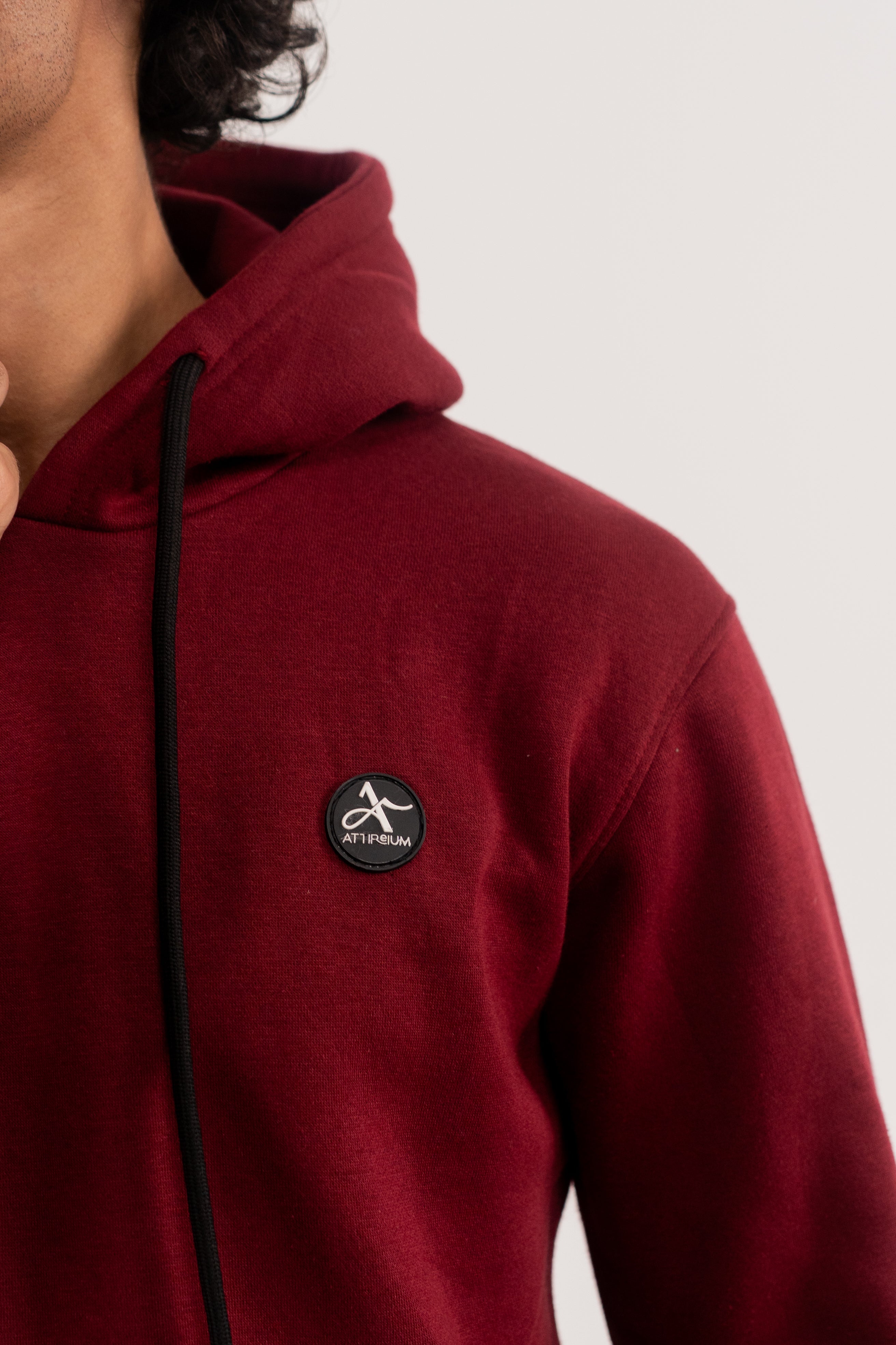 Rhubarb Fleece Hoodie – Signature Front Accent