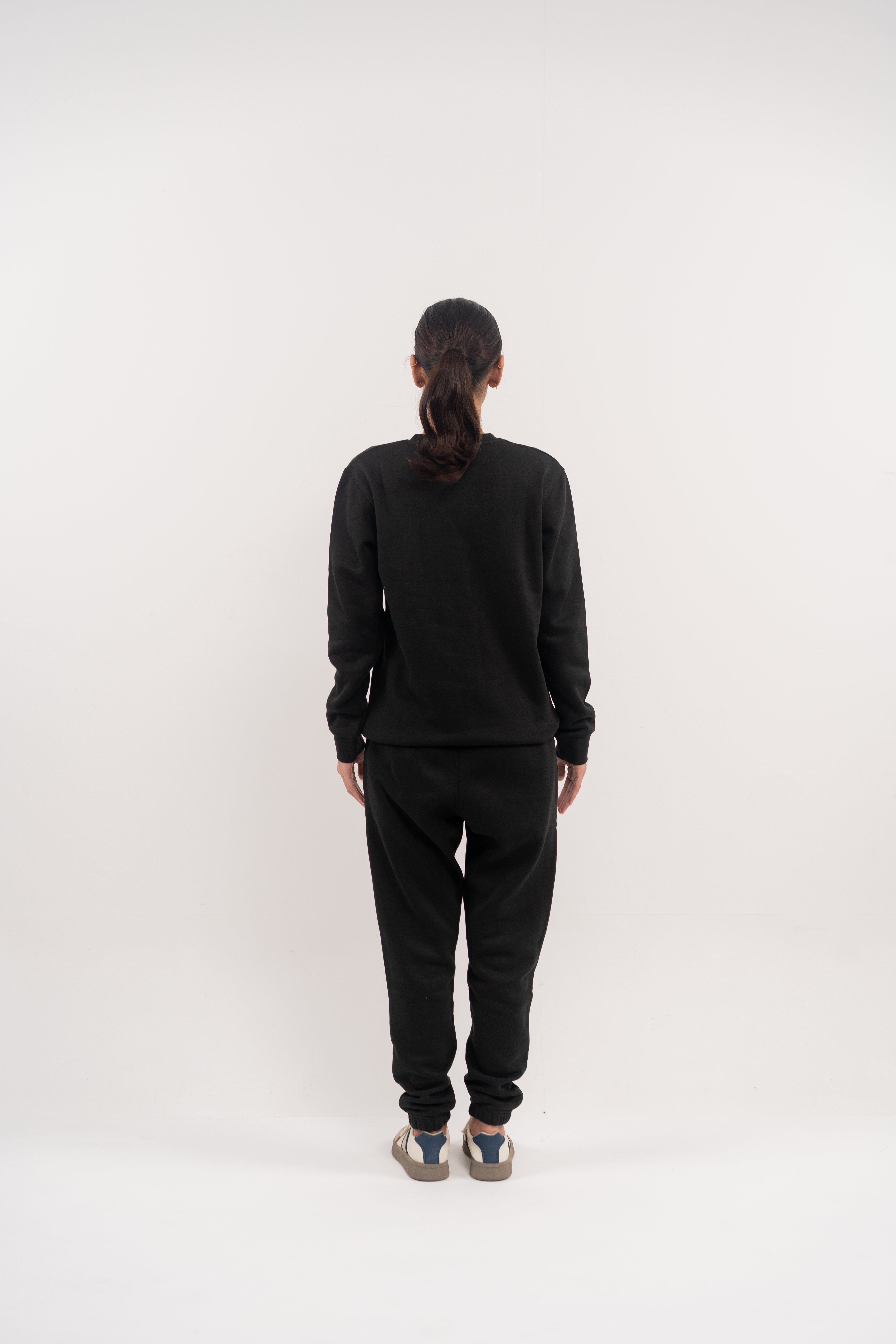 Black Minimalist Stripe Sweatshirt