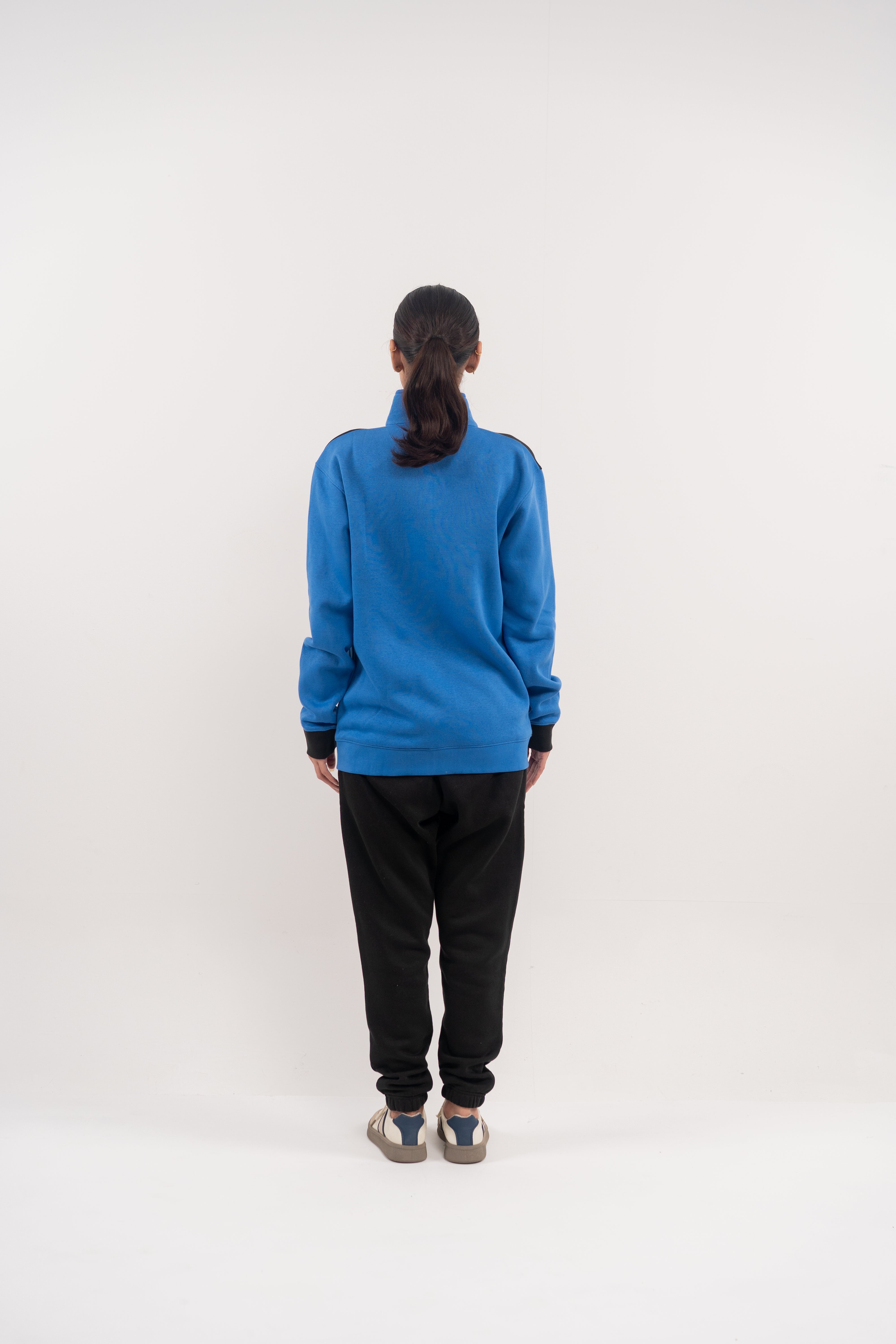 Blue & Black Full-Zip Track Jacket