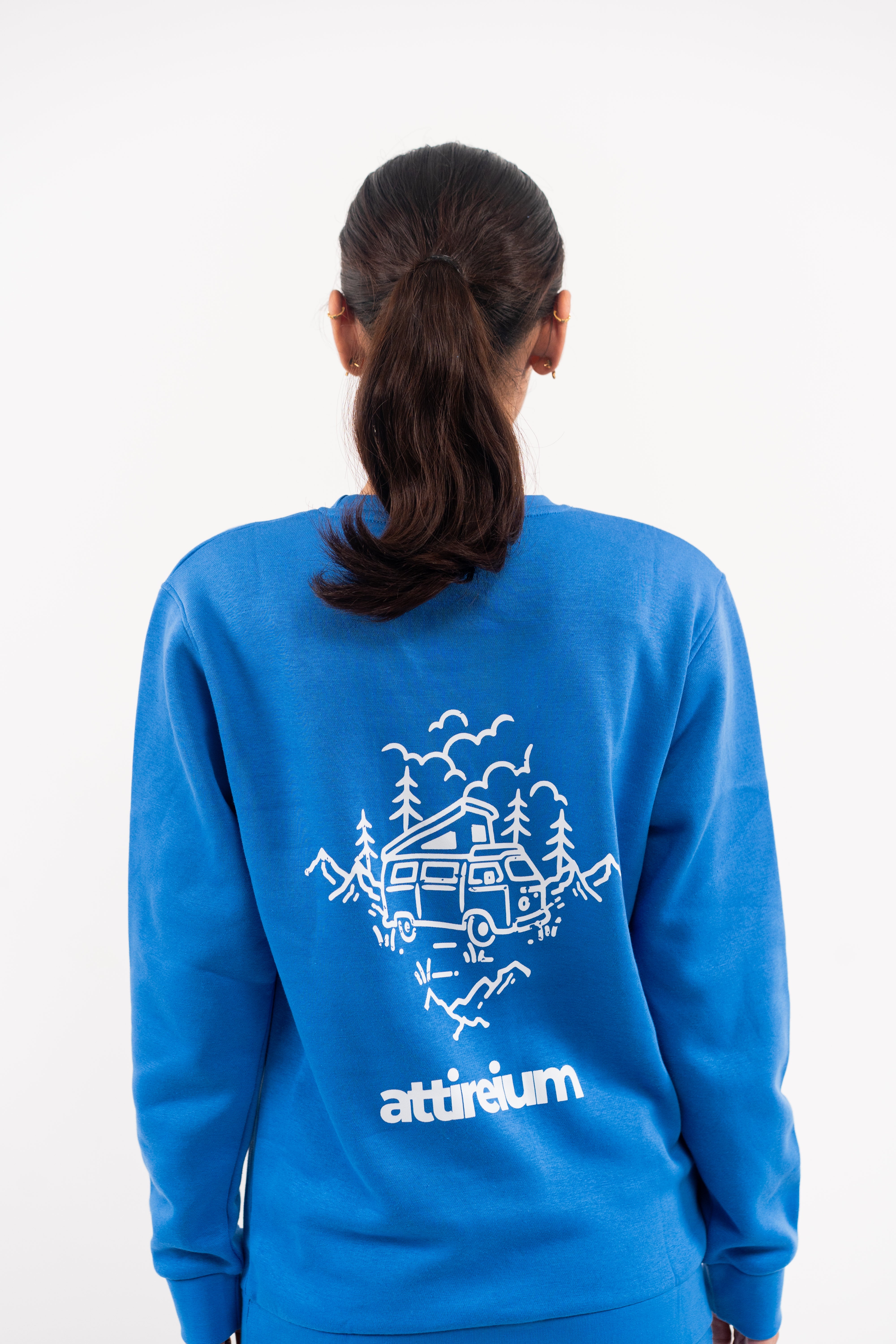 Blue Adventure Sweatshirt – Trek Tales Edition