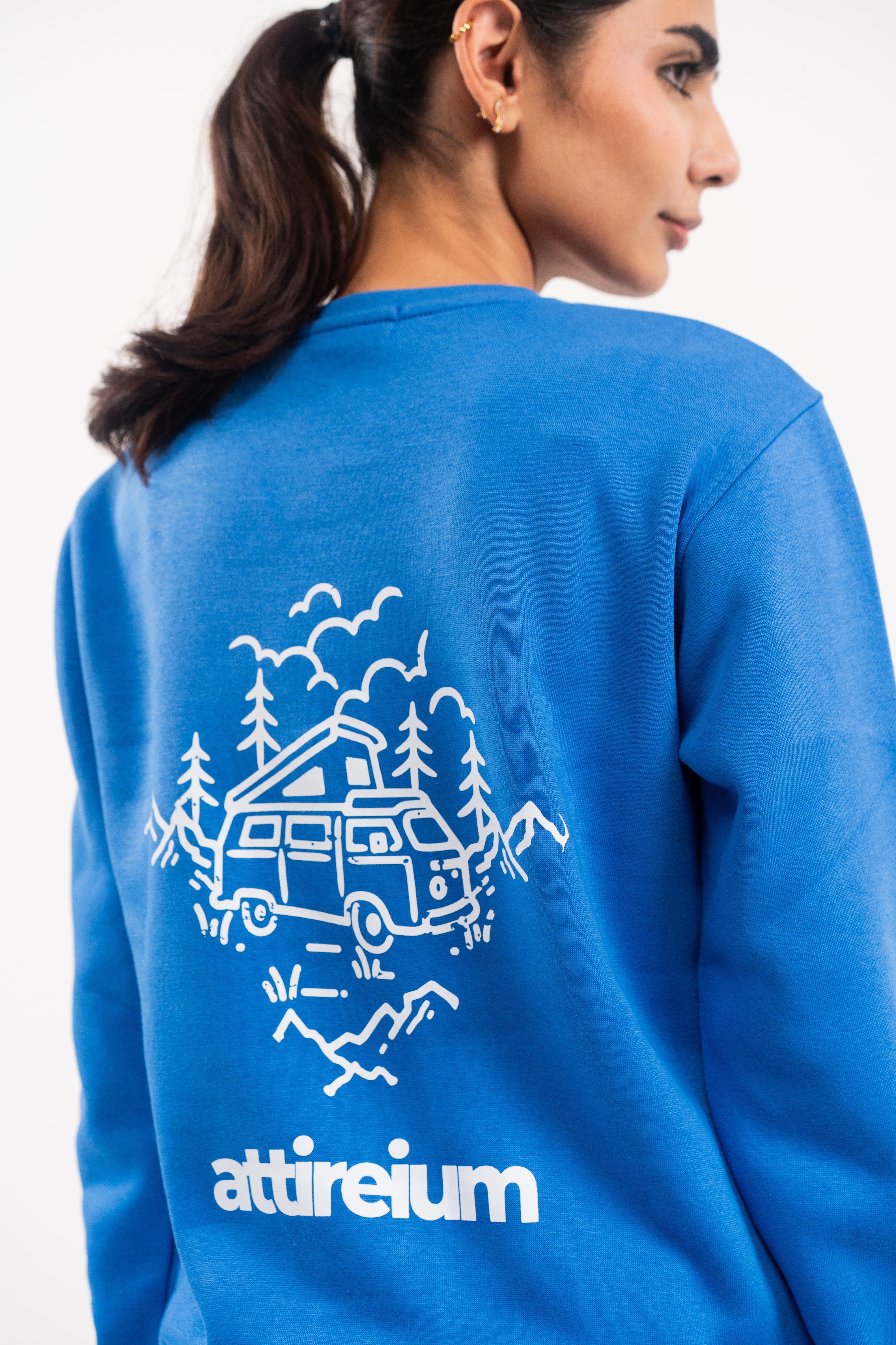 Blue Adventure Sweatshirt – Trek Tales Edition