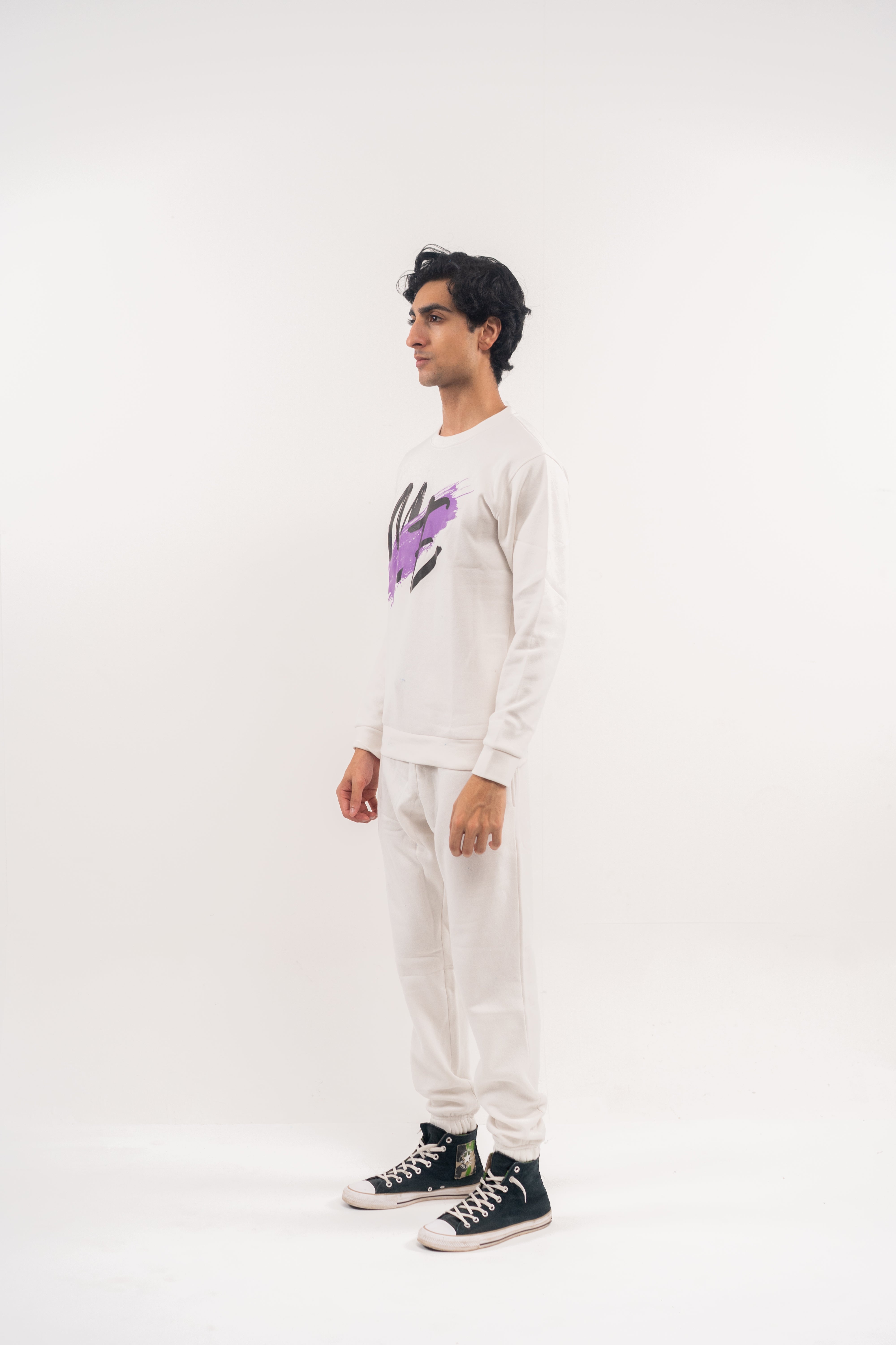 White ME Brushstroke Sweatshirt