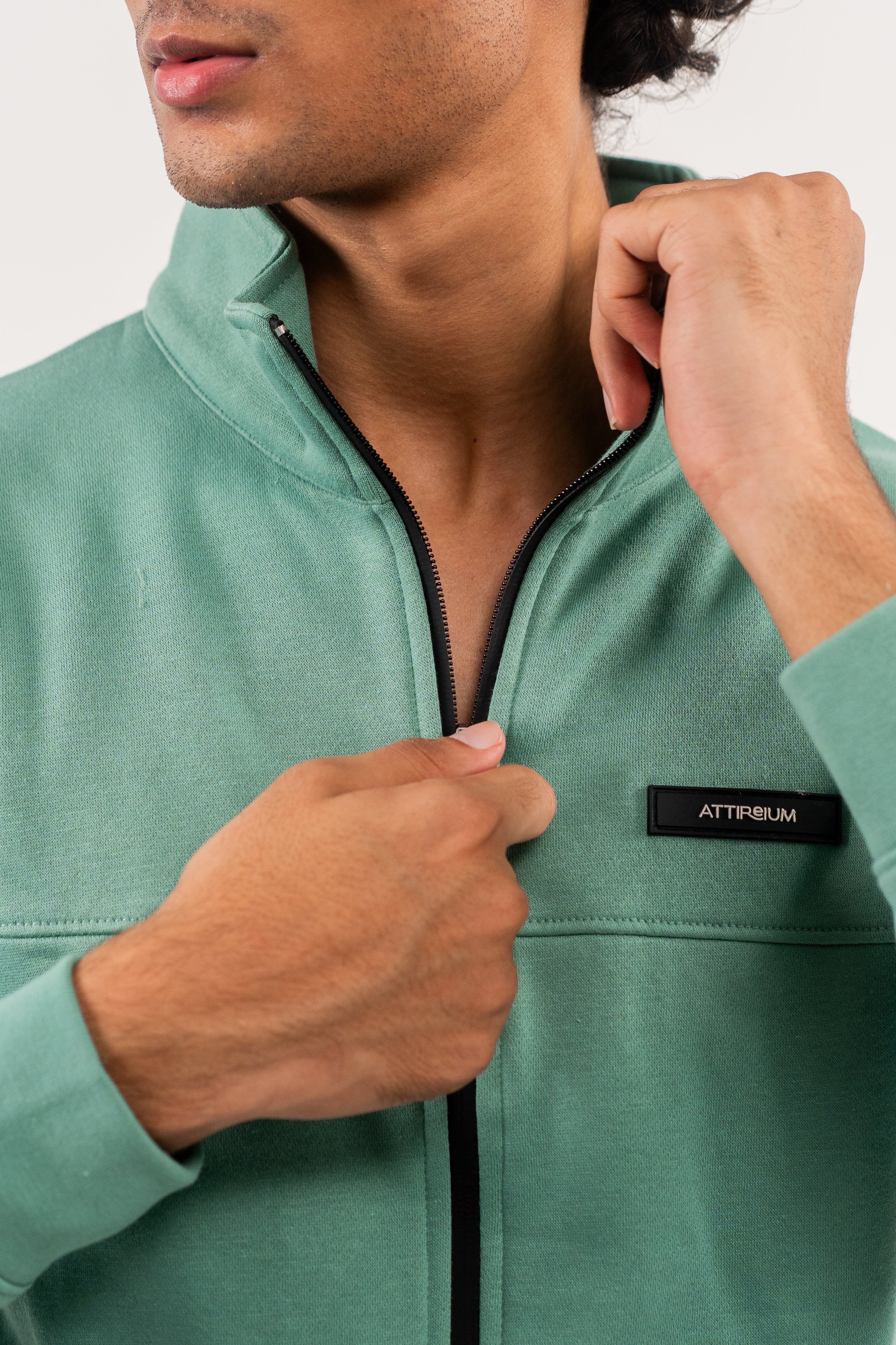 Beryl Green Full-Zip Track Jacket