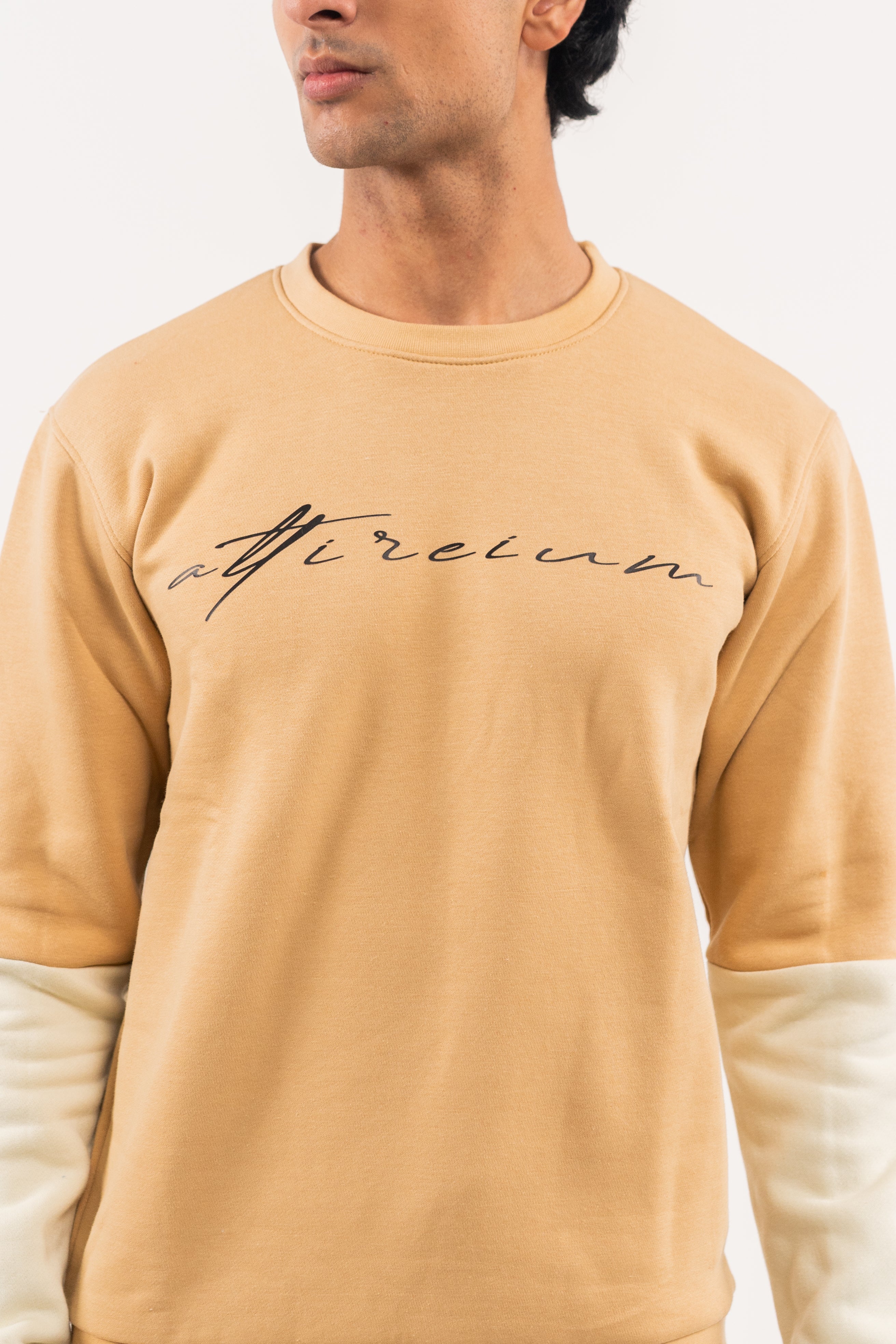 Nude Two-Tone Sleeve Sweatshirt