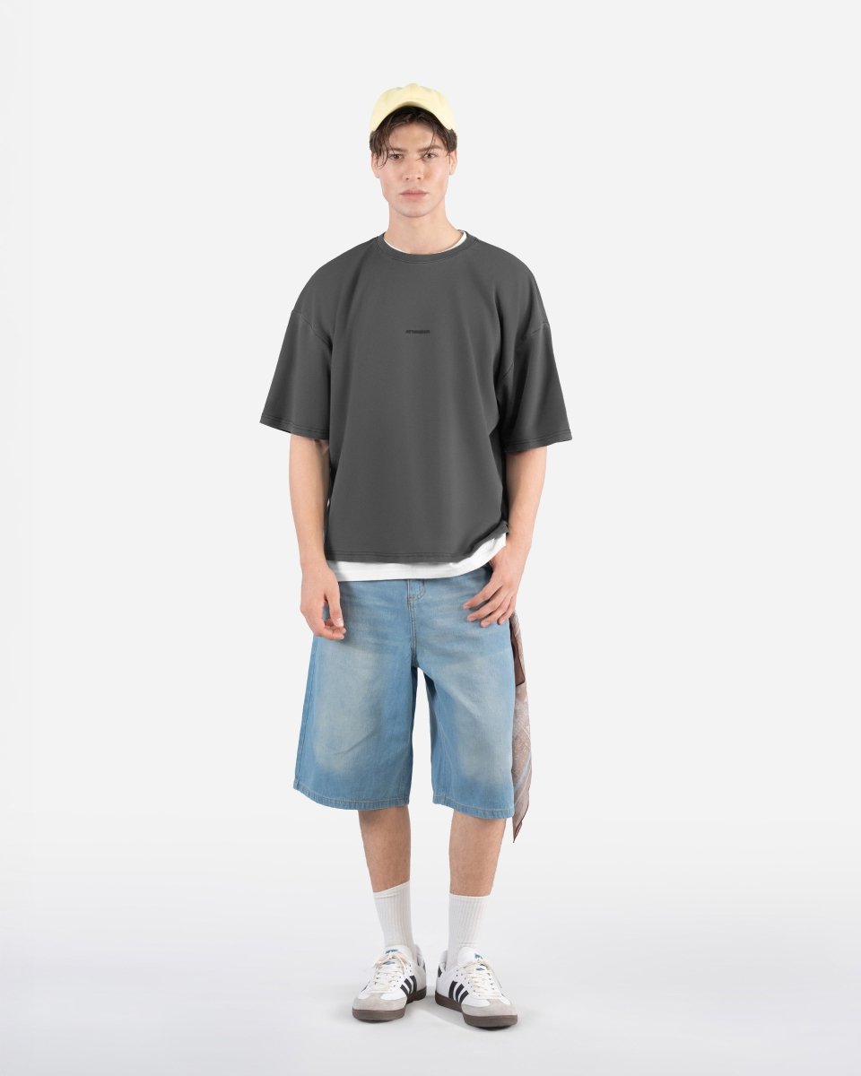 Cool Gray 11C – Acid Wash Oversized T-Shirt - Attireium