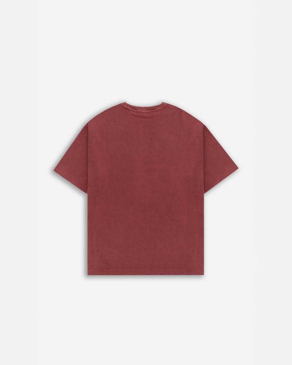 Ruby Wine – Acid Wash Oversized T-Shirt - Attireium